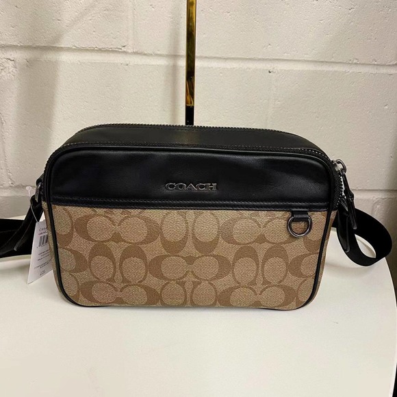 COACH C4149 Men's Graham Crossbody In Signature Canvas Chaki - Picture 2 of 9